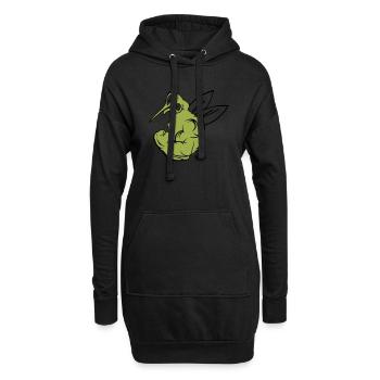 Moustique fort 02 - Sweat-shirt à capuche long Femme - noir - Devant