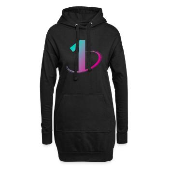Nummer 1 mehrfarbig - Hoodie-Kleid - Schwarz - Vorne