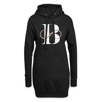 Unendlicher Buchstabe b - Hoodie-Kleid - Schwarz - Vorne