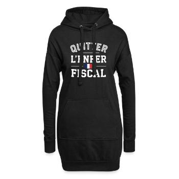 Quitter l'enfer fiscal - Sweat-shirt à capuche long Femme - noir - Devant
