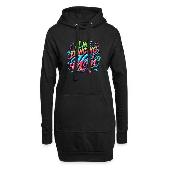 Mama tanzt Line Dance Line Dancing Mom - Hoodie-Kleid - Schwarz - Vorne