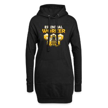 Essential Worker Beekeeping ApiaristBeekeeper - Hoodie-Kleid - Schwarz - Vorne