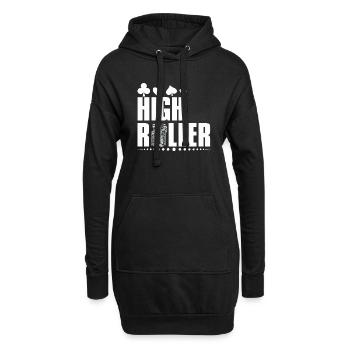 Poker High Roller Abenteuer für Enthusiasten - Hoodie-Kleid - Schwarz - Vorne