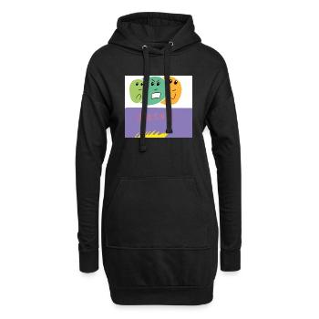 Art Autiste - Masques - Sweat-shirt à capuche long Femme - noir - Devant
