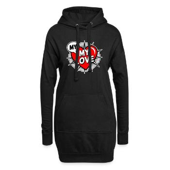 MY LOVE 2025 T-Shirt-Geschenk für Sie - Hoodie-Kleid - Schwarz - Vorne