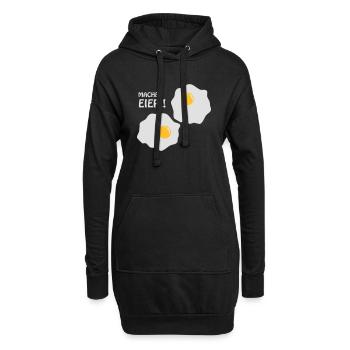 Mache Eier - Hoodie-Kleid - Schwarz - Vorne