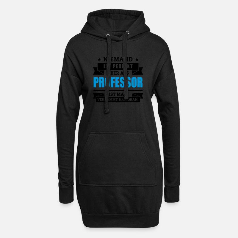Funshirt Professor - Hoodie-Kleid - Schwarz