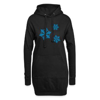 Eiskristalle - Sweat-shirt à capuche long Femme - noir - Devant