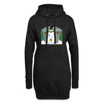 Nasty XMas - Hoodie-Kleid - Schwarz - Vorne