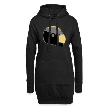 Retro Caferacer Helm - Hoodie-Kleid - Schwarz - Vorne