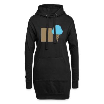 nice blau - Hoodie-Kleid - Schwarz - Vorne