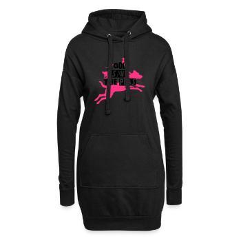 God save the pigs Color - Hoodie-Kleid - Schwarz - Vorne