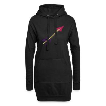 Bogenpfeile Symbol – Pfeil Schießen - Hoodie-Kleid - Schwarz - Vorne