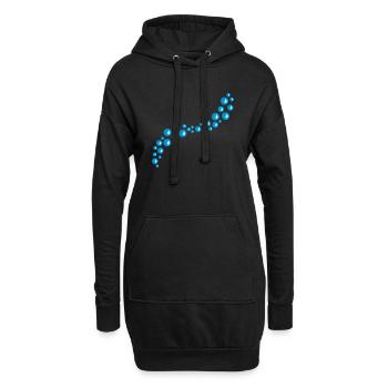 Bubbles Design - Sweat-shirt à capuche long Femme - noir - Devant
