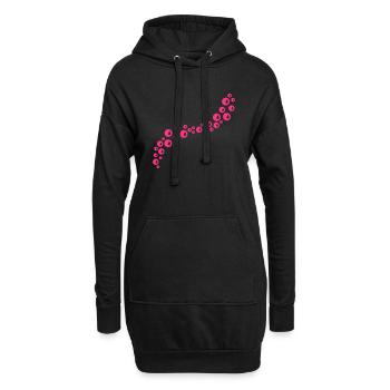 Bubbles Design - Hoodie-Kleid - Schwarz - Vorne
