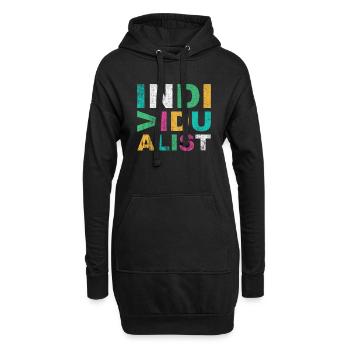 Individuell - Individualist - Hoodie-Kleid - Schwarz - Vorne