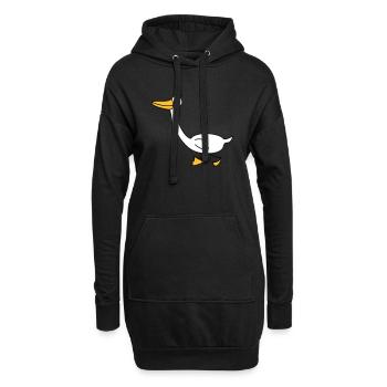 lustige Gans - Hoodie-Kleid - Schwarz - Vorne