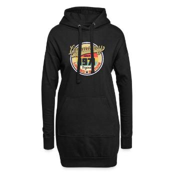 Légendaire depuis 1971 année de naissance 1971 - Sweat-shirt à capuche long Femme - noir - Devant