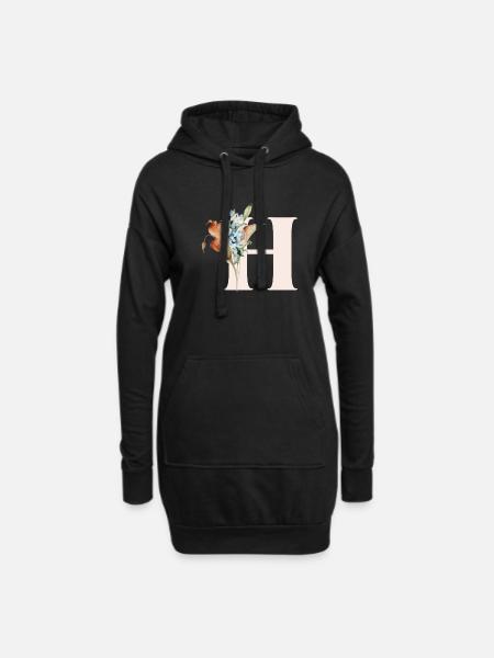H - Sweat-shirt à capuche long Femme - noir