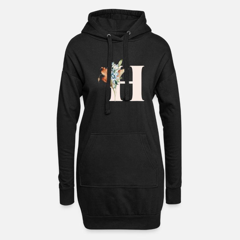 H - Sweat-shirt à capuche long Femme - noir