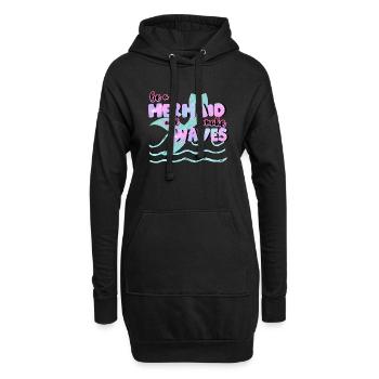 Ocean Sublimation - Hoodie Dress - black - Front