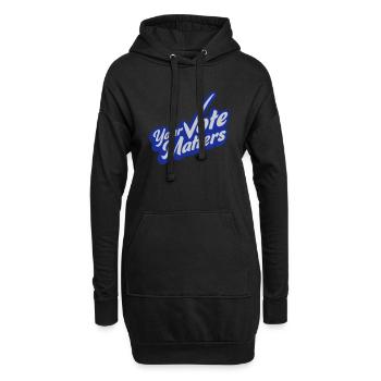 your vote matters Zitat - Hoodie-Kleid - Schwarz - Vorne