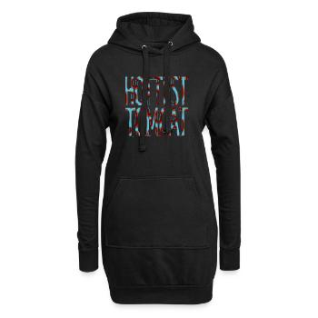 happy funny joke rainbow cat cat flag tshirts - Sweat-shirt à capuche long Femme - noir - Devant