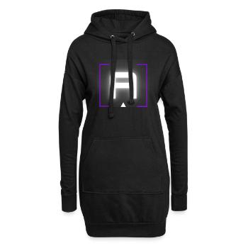Buchstabe "A" - Hoodie-Kleid - Schwarz - Vorne