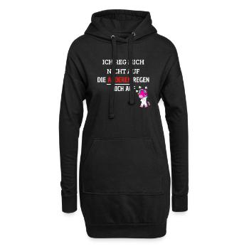 Ich Reg mich nicht auf Die anderen regen mich auf - Hoodie-Kleid - Schwarz - Vorne