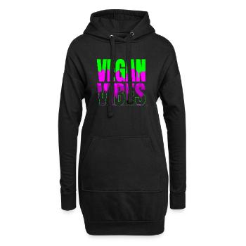 veganism veggie vegetable pro vegan sayings - Hoodie-Kleid - Schwarz - Vorne