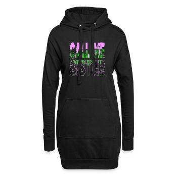 bitcoin miner present idea home joke love - Hoodie-Kleid - Schwarz - Vorne