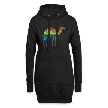 Chameau - Sweat-shirt à capuche long Femme - noir - Devant