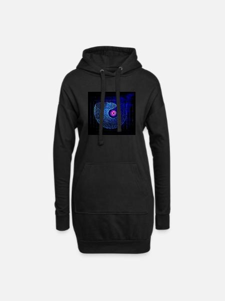 Spiral #5 - Hoodie Dress - black