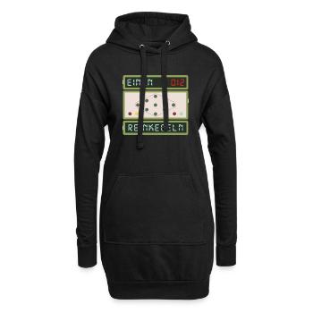 Kegeln Saufen Reinkegeln Trinken Kegelbahn - Hoodie-Kleid - Schwarz - Vorne