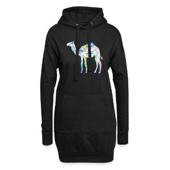 Chameau - Sweat-shirt à capuche long Femme - noir - Devant