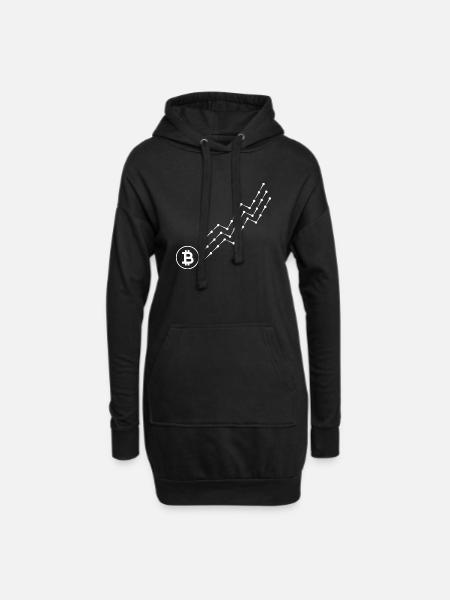Crypto Bitcoin Trading - Hoodie Dress - black