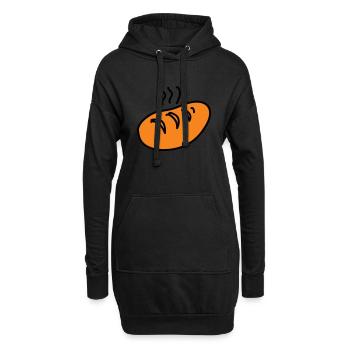 Brot - Hoodie-Kleid - Schwarz - Vorne