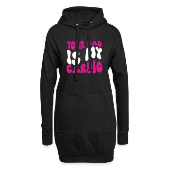 Les femmes groovy plaisantent sur votre père est mon cardio - Sweat-shirt à capuche long Femme - noir - Devant