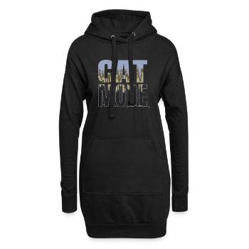 black funny sayings quote cat persian geek - Hoodie-Kleid - Schwarz - Vorne