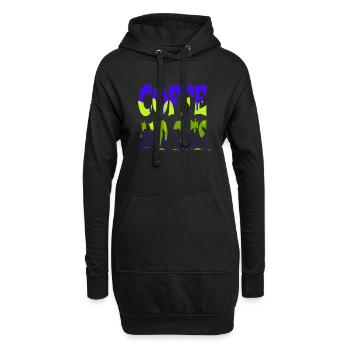 cat face hoodies and sweatshirts humor gift idea - Hoodie-Kleid - Schwarz - Vorne