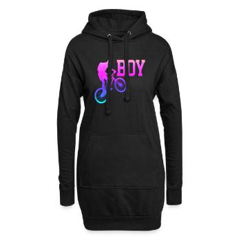 Fahrrad Fahrrad Fahrrad Lifestyle Gesunder Verkehr - Hoodie-Kleid - Schwarz - Vorne