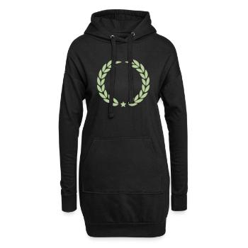 lorbeerkranz - Hoodie-Kleid - Schwarz - Vorne
