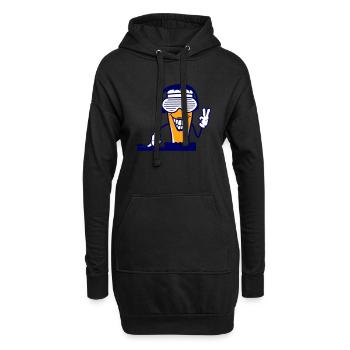 Fête Bière Mixeur Verre Alcool Boisson - Sweat-shirt à capuche long Femme - noir - Devant