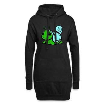 Bande dessinée d’escargot - Sweat-shirt à capuche long Femme - noir - Devant