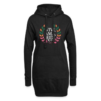 Vivi Ama Ridi - Sweat-shirt à capuche long Femme - noir - Devant