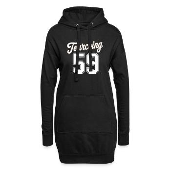 Tourcoing 59 - Sweat-shirt à capuche long Femme - noir - Devant
