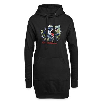 Wolfsbeere – Atropa belladonna - Hoodie-Kleid - Schwarz - Vorne