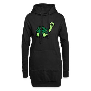 Tortue 3 - Sweat-shirt à capuche long Femme - noir - Devant