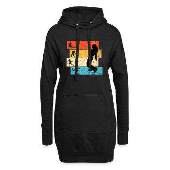 Tänzerin Breakdancerin Hiphop Frau - Hoodie-Kleid - Schwarz - Vorne