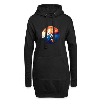 Coucher de soleil sur les Philippines - Sweat-shirt à capuche long Femme - noir - Devant